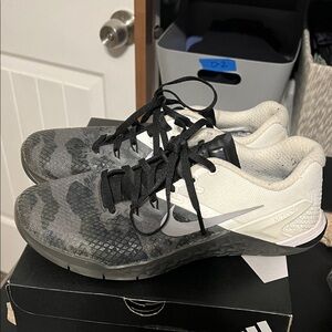Nike Metcon Sneakers - Black and White Camo